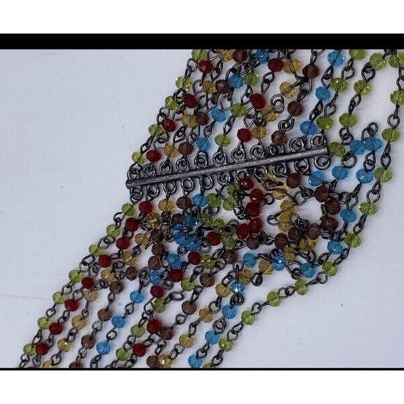 Fern Finds Five Strand Multi-strand multi-color Colorful Necklace 16-20" - Picture 4 of 6
